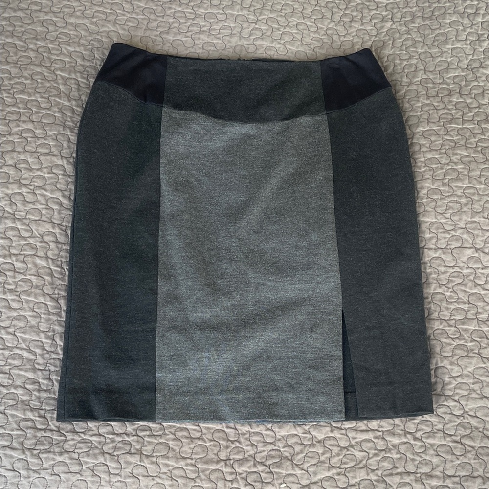Halogen Two-Tone Gray and Charcoal Pencil Skirt